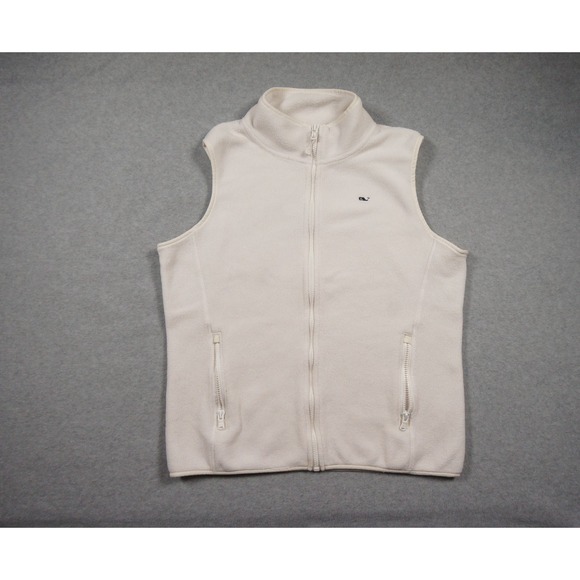 Vineyard Vines Jackets & Blazers - Vineyard Vines Jacket Womens Medium White Vest Fleece Full Zip Outdoors Ladies
